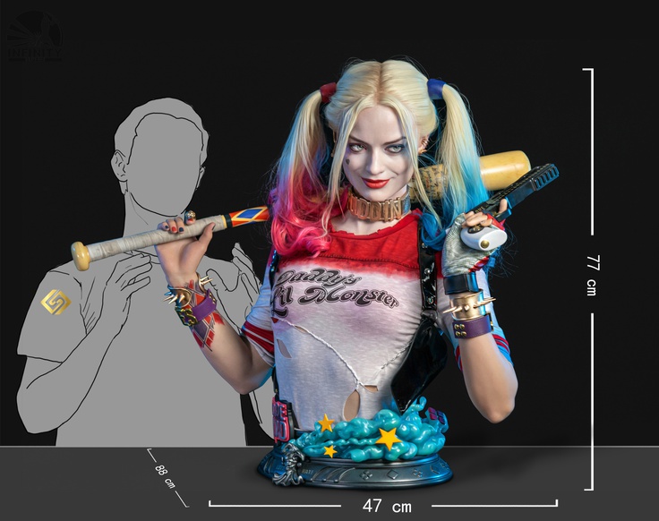 Harley Quinn - (Margot Robbie) - Life Size Bust