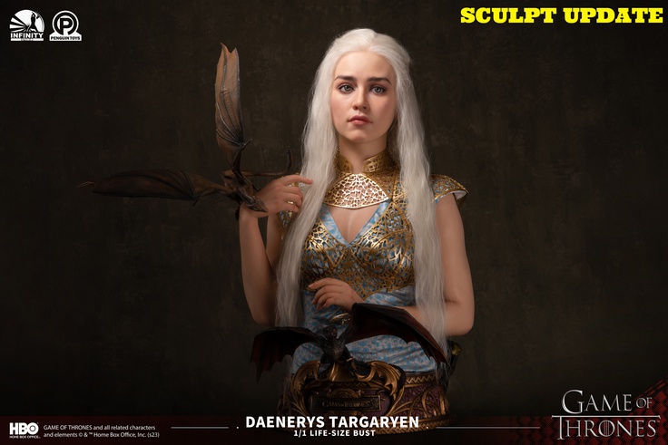 Mother of Dragons - Daenerys Targaryen  (Emilia Clarke) - Life Size Bust