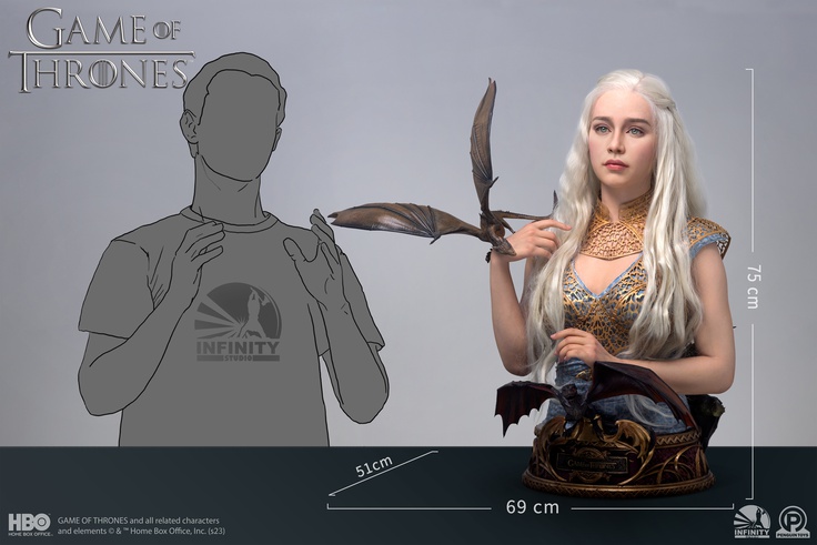 Mother of Dragons - Daenerys Targaryen  (Emilia Clarke) - Life Size Bust